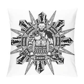 Personality  Viking_Star_Axe_Wolf Pillow Covers