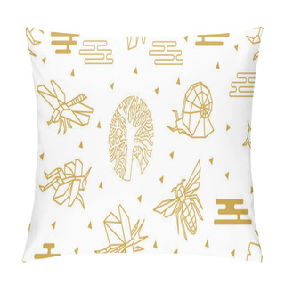 Personality  Linear Origami Insects. Pillow Covers