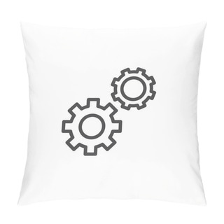 Personality  Setting Gears Outline Icon Pillow Covers