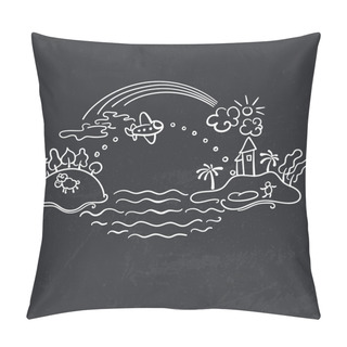 Personality  Freehand Drawing - Flight Of Airplane  Pillow Covers