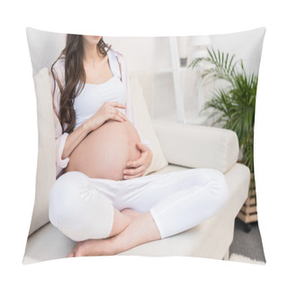 Personality  Pregnant Woman Touching Her Belly   Pillow Covers