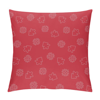 Personality  Christmas Tree Seamless Pattern Design For Website Graphics, Fashion Textile Pillow Covers