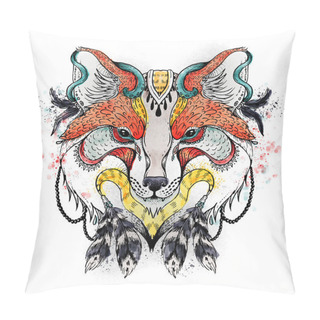 Personality  Abstract Fox Watercolor Pillow Covers