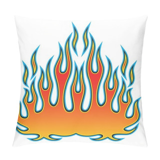Personality  Tribal Hotrod Muscle Car Flame Kit For Car Hoods. Vector Illustration. Pillow Covers