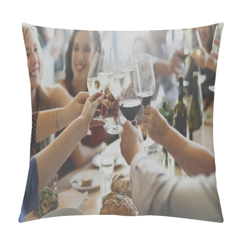 Personality   People cheers with glasses  pillow covers