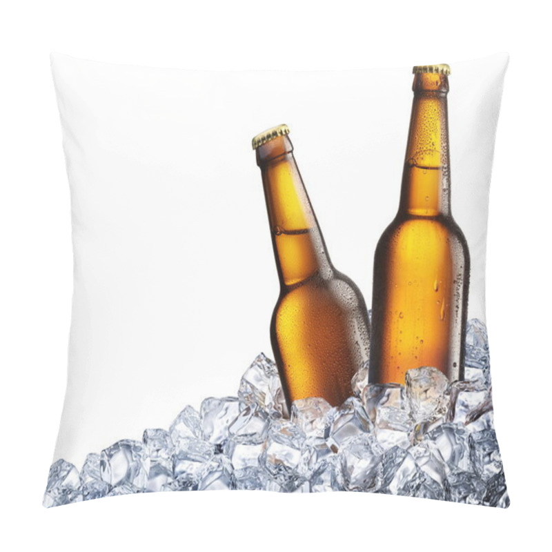 Personality  Two bottles of beer on ice pillow covers