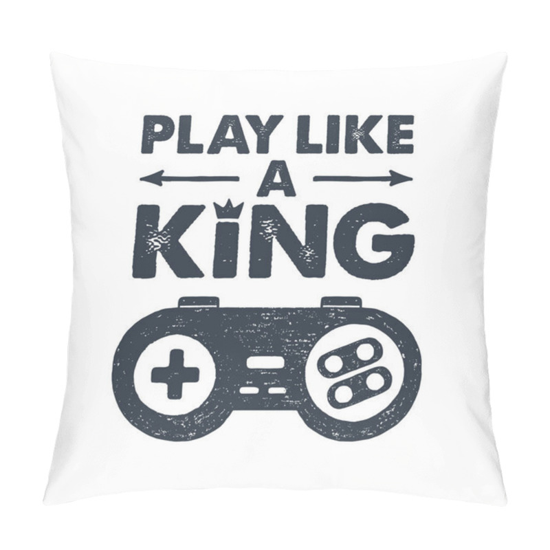 Personality  Hand drawn 90s themed badge with gamepad vector illustration. pillow covers