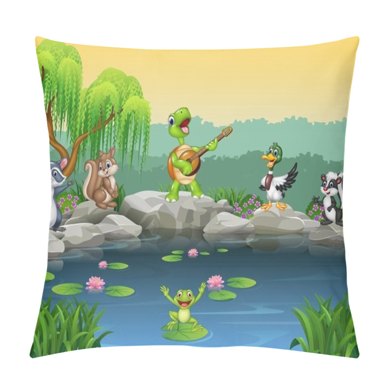Personality  Cartoon happy animals singing collection pillow covers