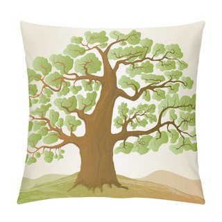 Personality  Vector Oak Tree Pillow Covers