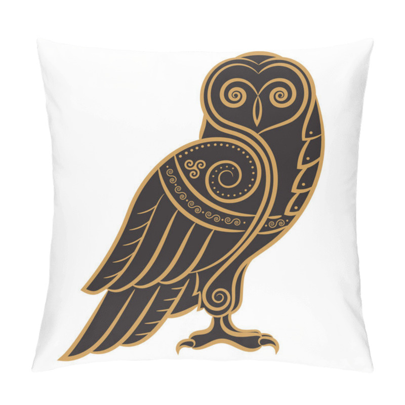 Personality  Owl hand-drawn in Celtic style pillow covers