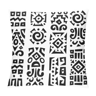Personality  Background With Elements Of African Ornament Pillow Covers