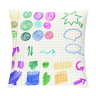 Personality  Colorful Funny Felt Pen Scribbles Pillow Covers
