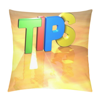 Personality  Word Tips On Yellow Background Pillow Covers