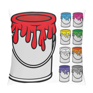 Personality  Buckets Of Paint Collection Pillow Covers
