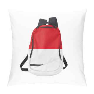 Personality  Monaco Flag Backpack Isolated On White Pillow Covers