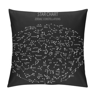 Personality  Vector. Star Map Pillow Covers