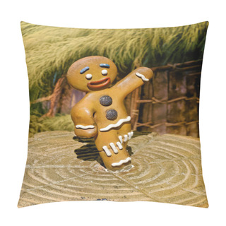 Personality  BLACKPOOL, JANUARY 14: Madame Tussauds, UK 2018. Cookie - Voiced By Craig Robinson - Is An Ogre And A Chef For The Ogre Resistance In Shrek Forever After. Pillow Covers