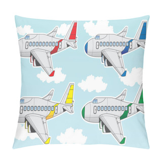 Personality  Cartoon Airliner Set Pillow Covers
