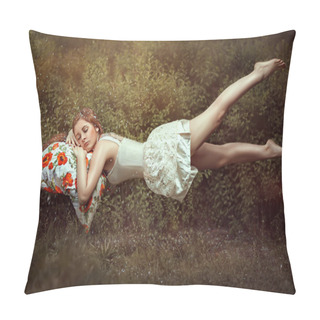 Personality  Flying Girl. Pillow Covers