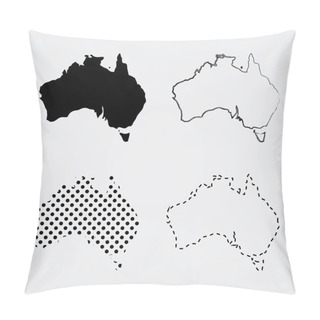 Personality  Set Of Australian Maps Pillow Covers