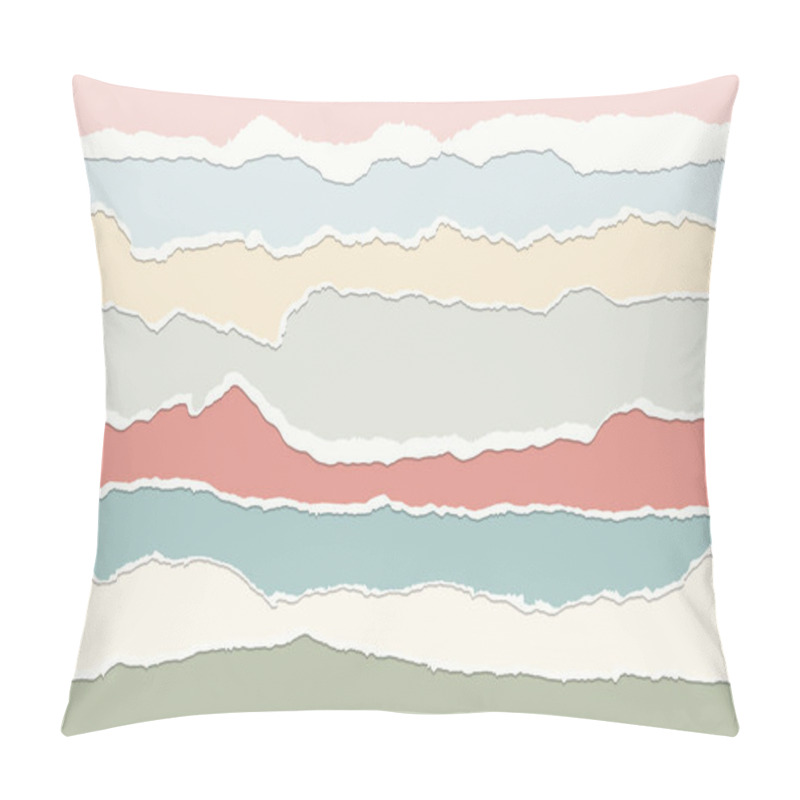 Personality  collection of seamless paper rips different colors pillow covers