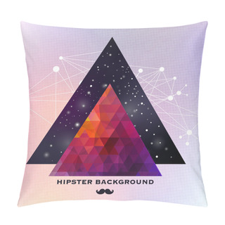 Personality  Hipster Background Made Of Triangles And Space Background Pillow Covers