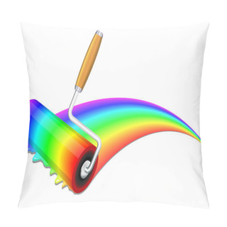 Personality  Painting A Rainbow Pillow Covers