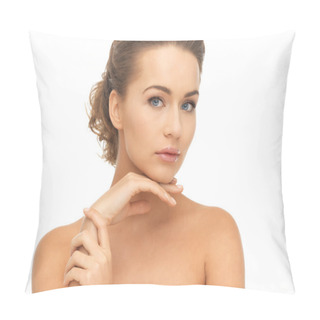Personality  Face And Hands Of Beautiful Woman Pillow Covers