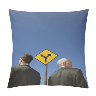 Personality  Businessmen Standing By  Sign Pillow Covers