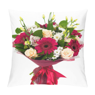 Personality  Bouquet Of Roses, Gerberas And Orchids Pillow Covers