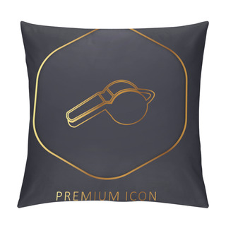 Personality  Black And White Whistle Variant Golden Line Premium Logo Or Icon Pillow Covers
