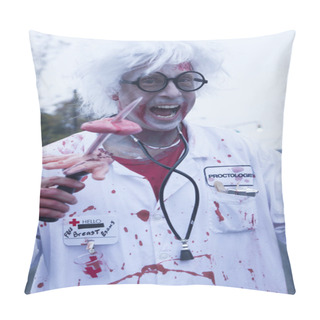 Personality  Asbury Park Zombie Walk 2013 - Doctor Zombie Pillow Covers