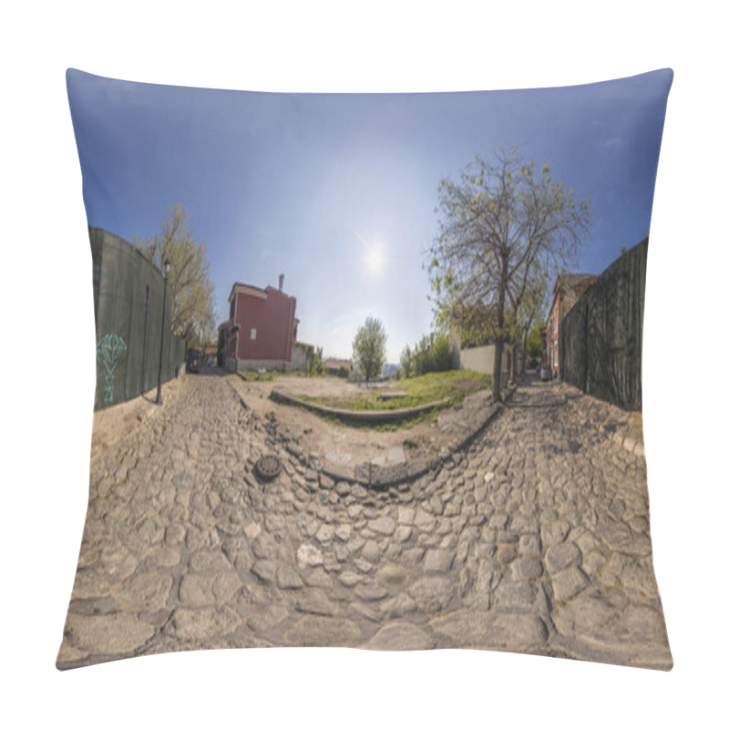 Personality  360 Degrees Panorama Of Old Town  In Plovdiv, Bulgaria Pillow Covers