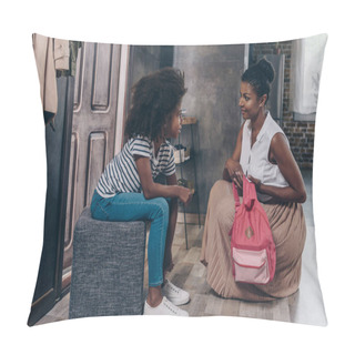 Personality  Little Girl Preparing To School  Pillow Covers