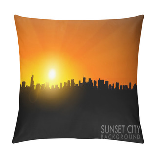 Personality  City Sunset Pillow Covers