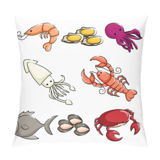 Personality  Sea Animals Icons Pillow Covers