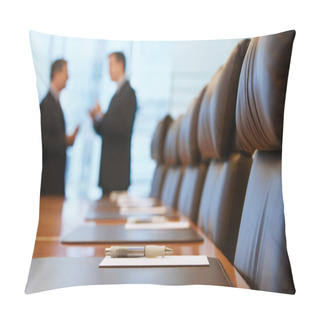Personality  Businessmen Talking In Conference Room Pillow Covers