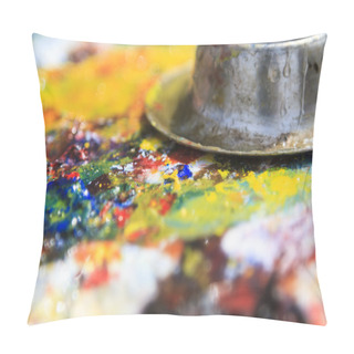 Personality  Oil Color Palette Pillow Covers