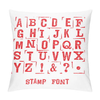 Personality  Stamp Font Sim 3 Pillow Covers