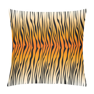 Personality  Pattern Striped Tiger Or Zebra Skin Print Background, Long Banner Animal Fur, Hair Skin Texture, Seamless  Pillow Covers