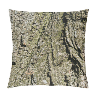 Personality  Vertical Texture Of Dry Grey Tree Bark Pillow Covers