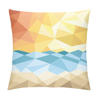 Personality  Abstract Beach Sunset Background Pillow Covers