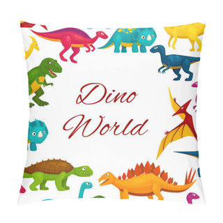 Personality  Jurassic Park Cartoon Dinosaurs Poster Pillow Covers