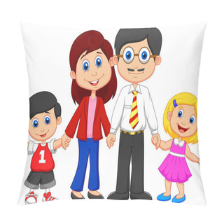 Personality  Happy Family Cartoon Pillow Covers