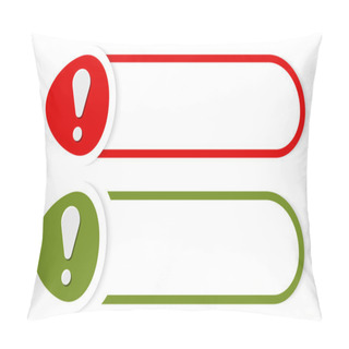 Personality  Vector Button For Your Text And Exclamation Mark Pillow Covers