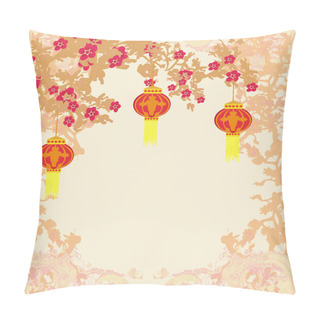 Personality  Lanterns Will Bring Good Luck And Peace To Prayer During Mid-Aut Pillow Covers