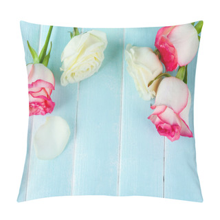 Personality  Roses On Light Blue  Pillow Covers