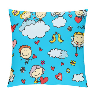 Personality  Kids Love Valentine Pattern Pillow Covers