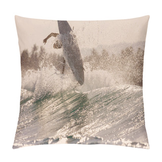 Personality  Surfing A Wave Pillow Covers