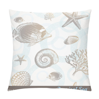 Personality  Seamless Background - Underwater Fauna Pillow Covers